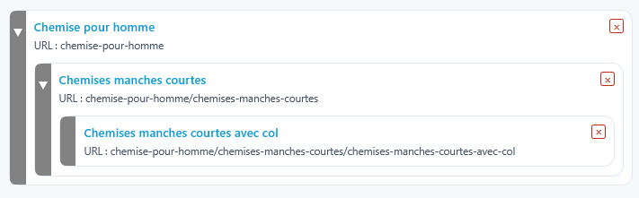 Arborescence à trois niveaux : Chemise pour homme, Chemises manches courtes, Chemises manches courtes avec col