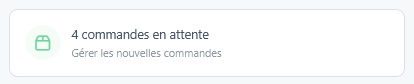 Bouton Commandes en attente